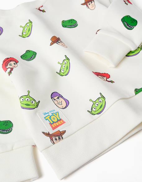 Sweat en coton peigné avec motif toy story Blanc 3 - vertbaudet enfant 