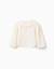 Blouse à manches ballon et appliqué floral Beige clair 2 - vertbaudet enfant 