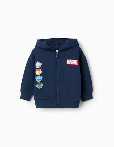 Bébé-Sweat zippé en coton peigné à imprimé super friends