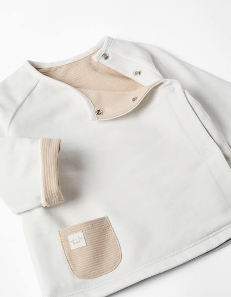 Veste réversible en coton Blanc 4 - vertbaudet enfant 