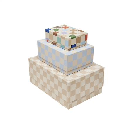 Boîte de rangement en carton Bleu 1 - vertbaudet enfant 