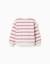Sweat en coton peigné à rayures et imprimé stitch Rose foncé 2 - vertbaudet enfant 