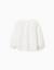 Blouse en popeline à manches longues et plis Blanc 2 - vertbaudet enfant 