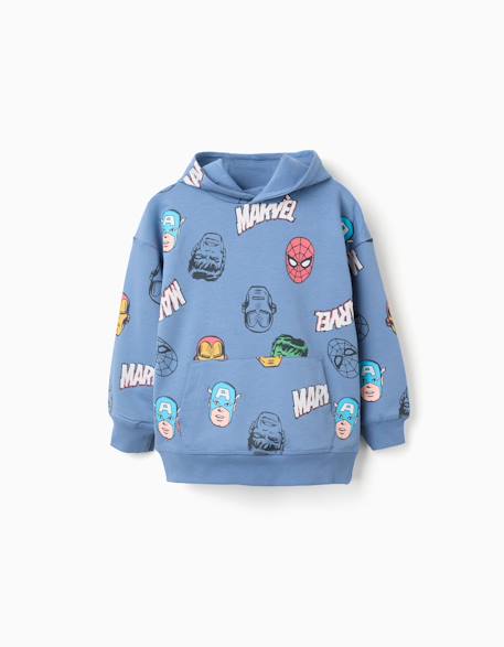Garçon-Pull, gilet, sweat-Sweat à capuche avec motif super-héros marvel
