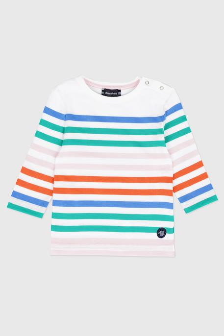 Bébé-Marinière multicolore - coton bébé