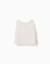 Blouse sans manches évasée à ourlet festonné Blanc 1 - vertbaudet enfant 