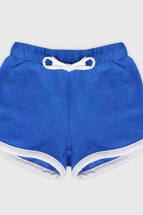 Ensemble pyjashort en coton bébé Blanc/blue saphir 3 - vertbaudet enfant 