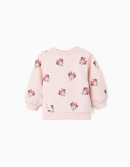 Bébé-Pull, gilet, sweat-Sweat-Sweat en coton peigné avec motif minnie