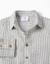 Chemise en coton à manches longues et rayures b&s Blanc 3 - vertbaudet enfant 