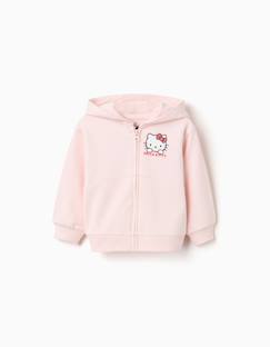 -Sweat zippé en coton peigné à capuche et imprimé hello kitty
