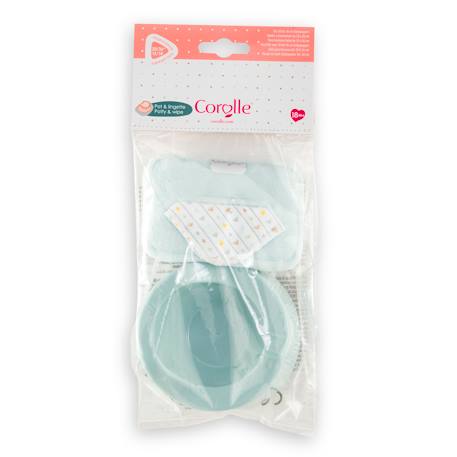 Pot & lingette 'étoiles' pour poupon 30 et 36 cm Bleu 2 - vertbaudet enfant 