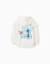 Sweat zippé en coton à capuche et imprimés stitch Blanc 2 - vertbaudet enfant 