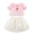T-shirt & jupe 'petit explorateur' pour poupon 30 cm Rose 1 - vertbaudet enfant 
