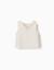 Blouse sans manches évasée à ourlet festonné Blanc 2 - vertbaudet enfant 