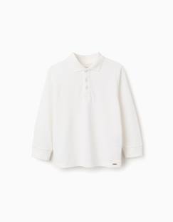 Garçon-T-shirt, polo, sous-pull-Polo à manches longues en coton