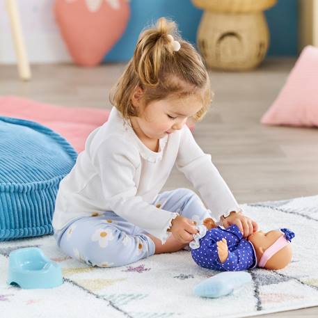 Pot & lingette 'étoiles' pour poupon 30 et 36 cm Bleu 4 - vertbaudet enfant 