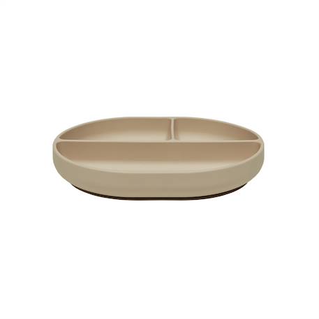Assiette en silicone Beige+Bleu+Rose 1 - vertbaudet enfant 