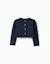 Cardigan en maille court avec nœuds Bleu 1 - vertbaudet enfant 