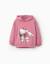 Sweat en coton peigné à capuche et imprimé hello kitty Rose foncé 1 - vertbaudet enfant 
