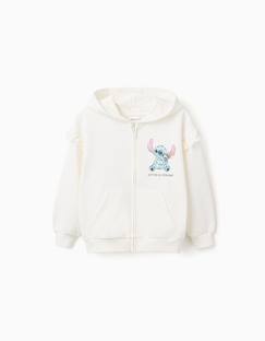 -Sweat zippé en coton à capuche et imprimés stitch