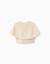 Cardigan en maille à manches cape et lurex Beige clair 2 - vertbaudet enfant 