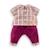 Chemise à carreaux & pantalon 'petit explorateur' pour poupon 30 cm Bordeaux 1 - vertbaudet enfant 