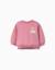 Sweat en coton peigné à imprimé stella Rose foncé 1 - vertbaudet enfant 