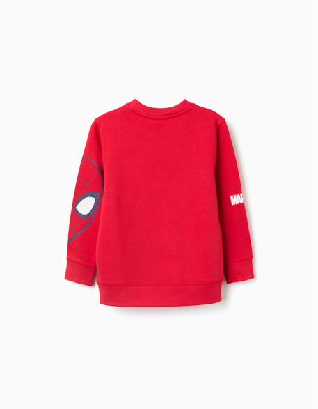 Sweat en coton peigné avec imprimés spider-man Rouge 2 - vertbaudet enfant 