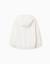 Sweat en coton peigné à capuche et imprimés stitch Blanc 2 - vertbaudet enfant 