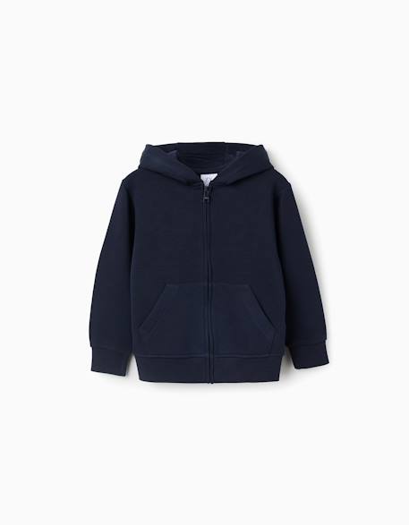 Garçon-Pull, gilet, sweat-Sweat zippé avec capuche et poches