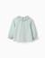 Chemise en coton à broderie anglaise et volants Bleu clair 2 - vertbaudet enfant 