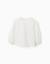 Blouse en popeline à manches longues et plis Blanc 1 - vertbaudet enfant 