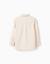 Chemise en lin à manches longues et rayures Beige 2 - vertbaudet enfant 