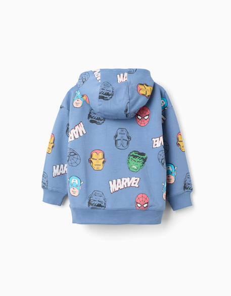 Sweat à capuche avec motif super-héros marvel Bleu 2 - vertbaudet enfant 