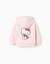 Sweat zippé en coton peigné à capuche et imprimé hello kitty Rose clair 2 - vertbaudet enfant 