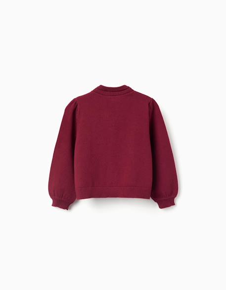 Cardigan en maille avec détails tressés Bleu+Rouge foncé 5 - vertbaudet enfant 