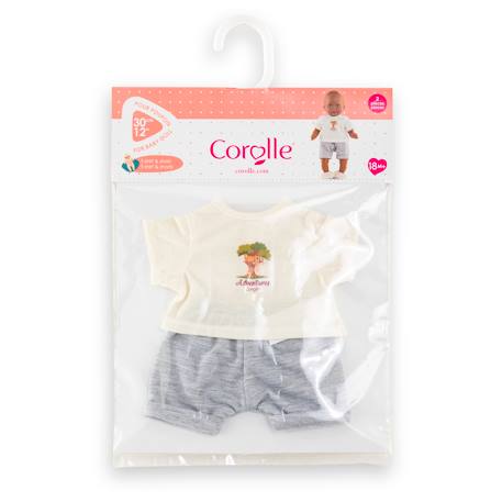 T-shirt & short 'petit explorateur' pour poupon 30 cm Gris 2 - vertbaudet enfant 
