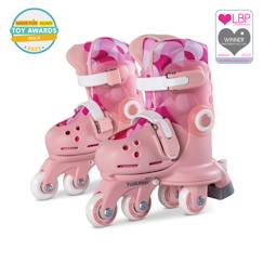 Jouet-Jeux de plein air-Rollers rose d'apprentissage - twista skates