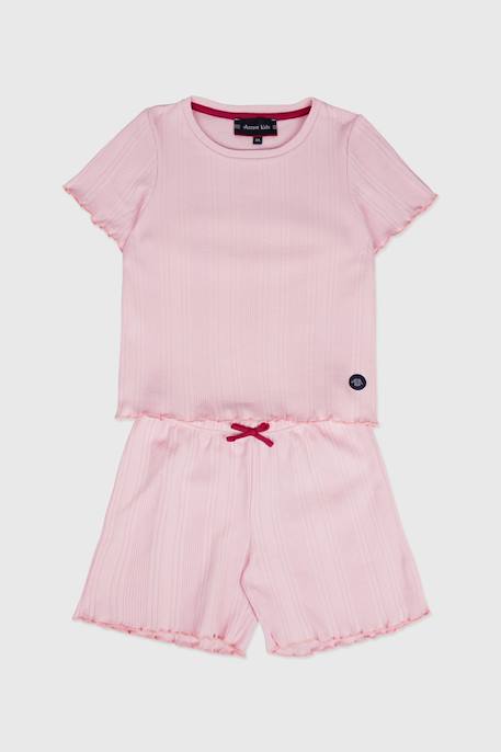 Fille-Pyjama, surpyjama-Ensemble pyja-short en coton enfant