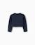 Cardigan en maille court avec nœuds Bleu 2 - vertbaudet enfant 