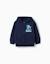 Sweat zippé en coton peigné avec capuche et sonic Bleu foncé 1 - vertbaudet enfant 