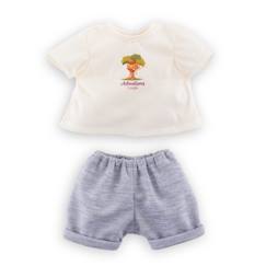 Jouet-Poupons et poupées-Poupées mannequins et accessoires-T-shirt & short "petit explorateur" pour poupon 30 cm