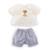 T-shirt & short 'petit explorateur' pour poupon 30 cm Gris 1 - vertbaudet enfant 
