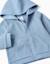Sweat zippé en coton à texture gaufrée et capuche Bleu clair 3 - vertbaudet enfant 