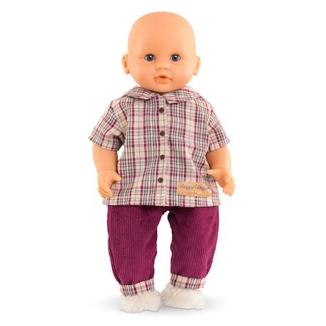 Chemise à carreaux & pantalon 'petit explorateur' pour poupon 30 cm Bordeaux 2 - vertbaudet enfant 