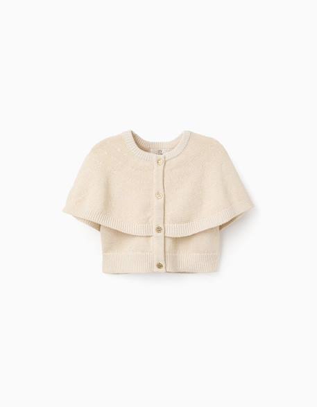 Bébé-Cardigan en maille à manches cape et lurex