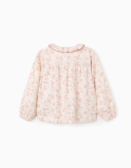 Blouse florale à manches longues et volants Blanc 2 - vertbaudet enfant 