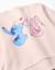 Sweat en coton peigné à imprimés stitch et angel Rose clair 4 - vertbaudet enfant 