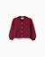 Cardigan en maille avec détails tressés Bleu+Rouge foncé 4 - vertbaudet enfant 