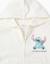 Sweat zippé en coton à capuche et imprimés stitch Blanc 3 - vertbaudet enfant 